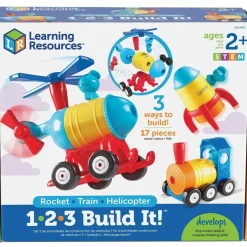 123 Build It - Rocket-Train-Helicopter
