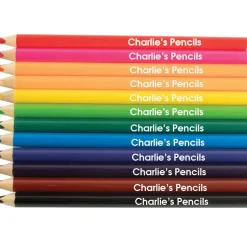 12 Named Chunky Triangular Colouring Pencils