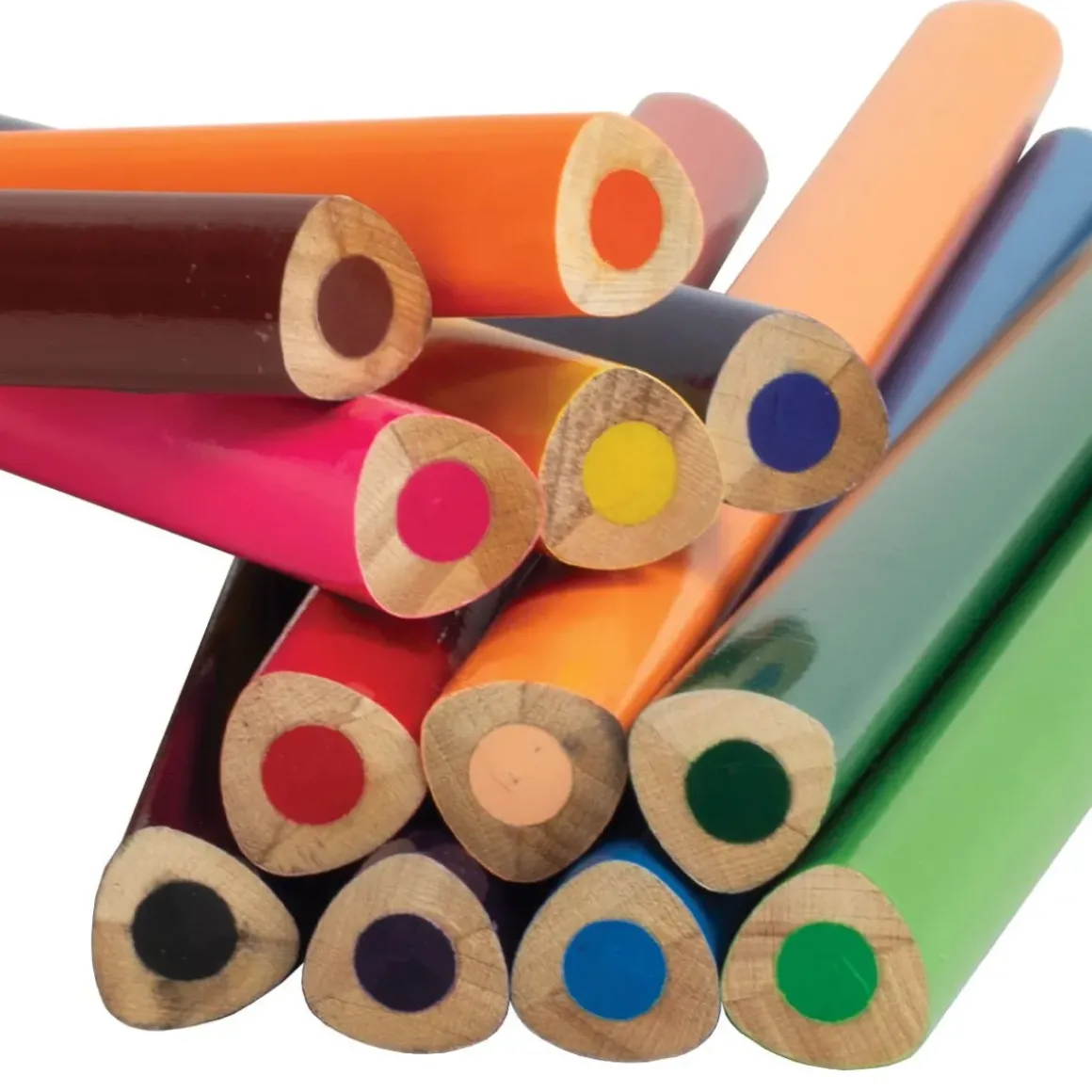 12 Named Chunky Triangular Colouring Pencils