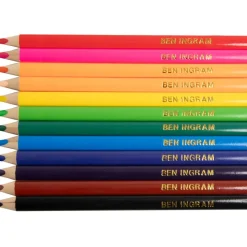 12 Named Chunky Triangular Colouring Pencils