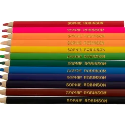 12 Named Chunky Triangular Colouring Pencils