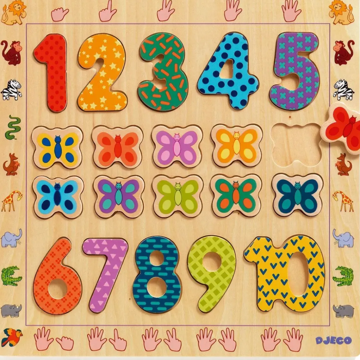 1-10 Wooden Number Puzzle