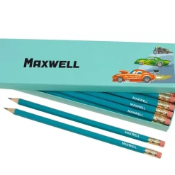 Box of 12 Named HB Pencils - Crazy Cars