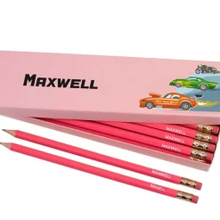 Box of 12 Named HB Pencils - Crazy Cars