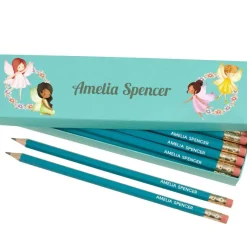 Box of 12 Named HB Pencils - Fairies