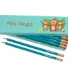 Box of 12 Named HB Pencils - Cheeky Monkey