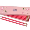 Box of 12 Named HB Pencils - Flamingos
