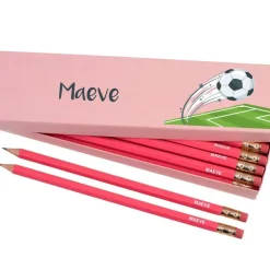 Box of 12 Named HB Pencils - Football