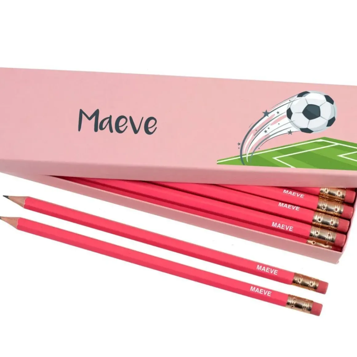 Box of 12 Named HB Pencils - Football