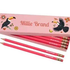 Box of 12 Named HB Pencils - Toucans
