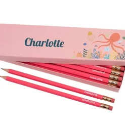 Box of 12 Named HB Pencils - Ocean Life