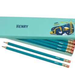 Box of 12 Named HB Pencils - Construction Site
