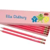 Box of 12 Named HB Pencils - Little Monsters