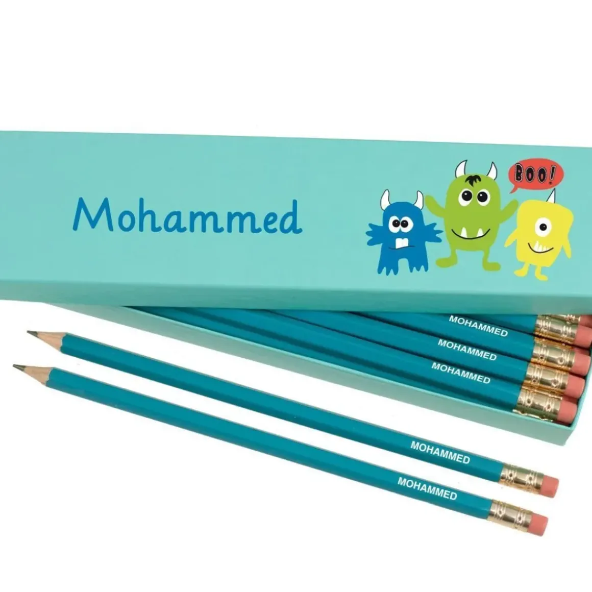 Box of 12 Named HB Pencils - Little Monsters