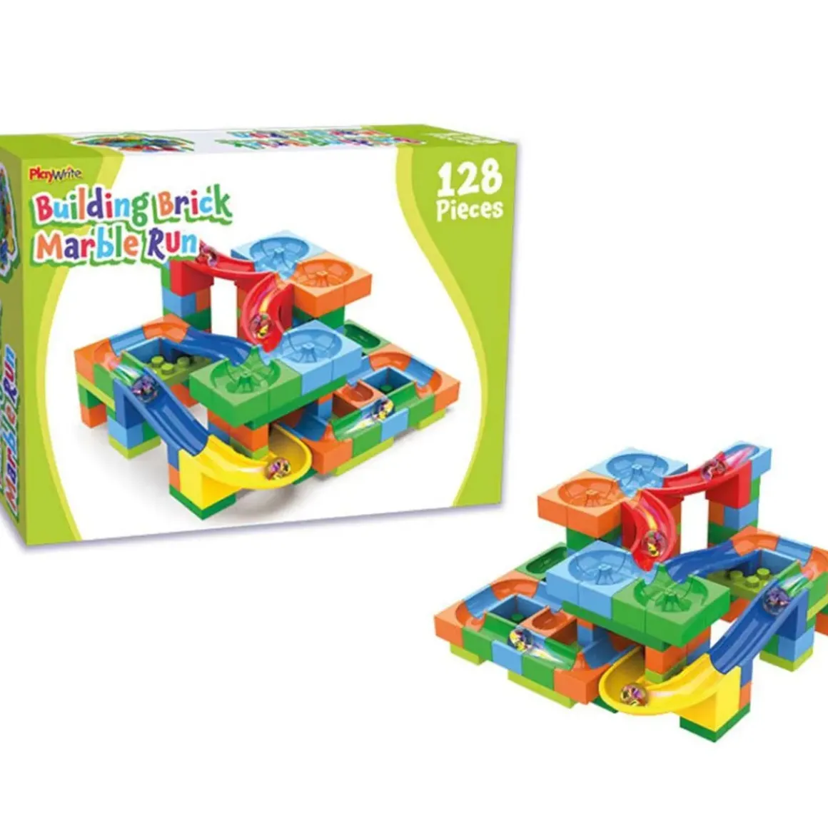 Building Brick Marble Run