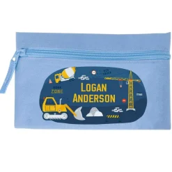 Construction Site Personalised Pencil Case