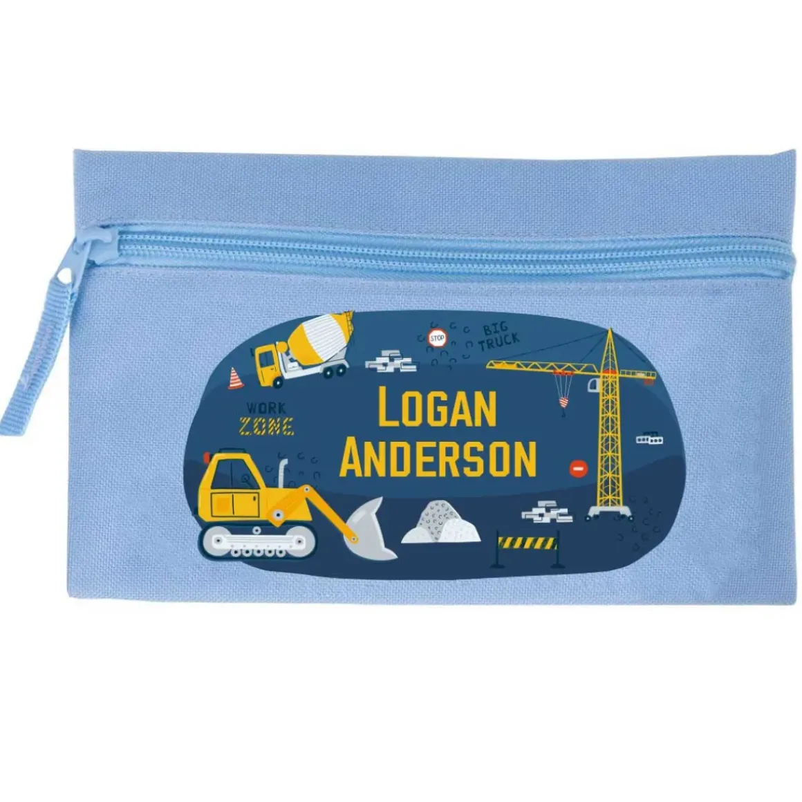 Construction Site Personalised Pencil Case