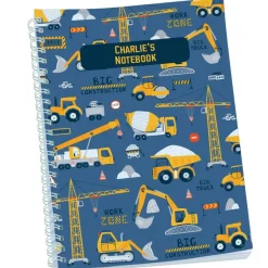 Construction Site Personalised Notebook