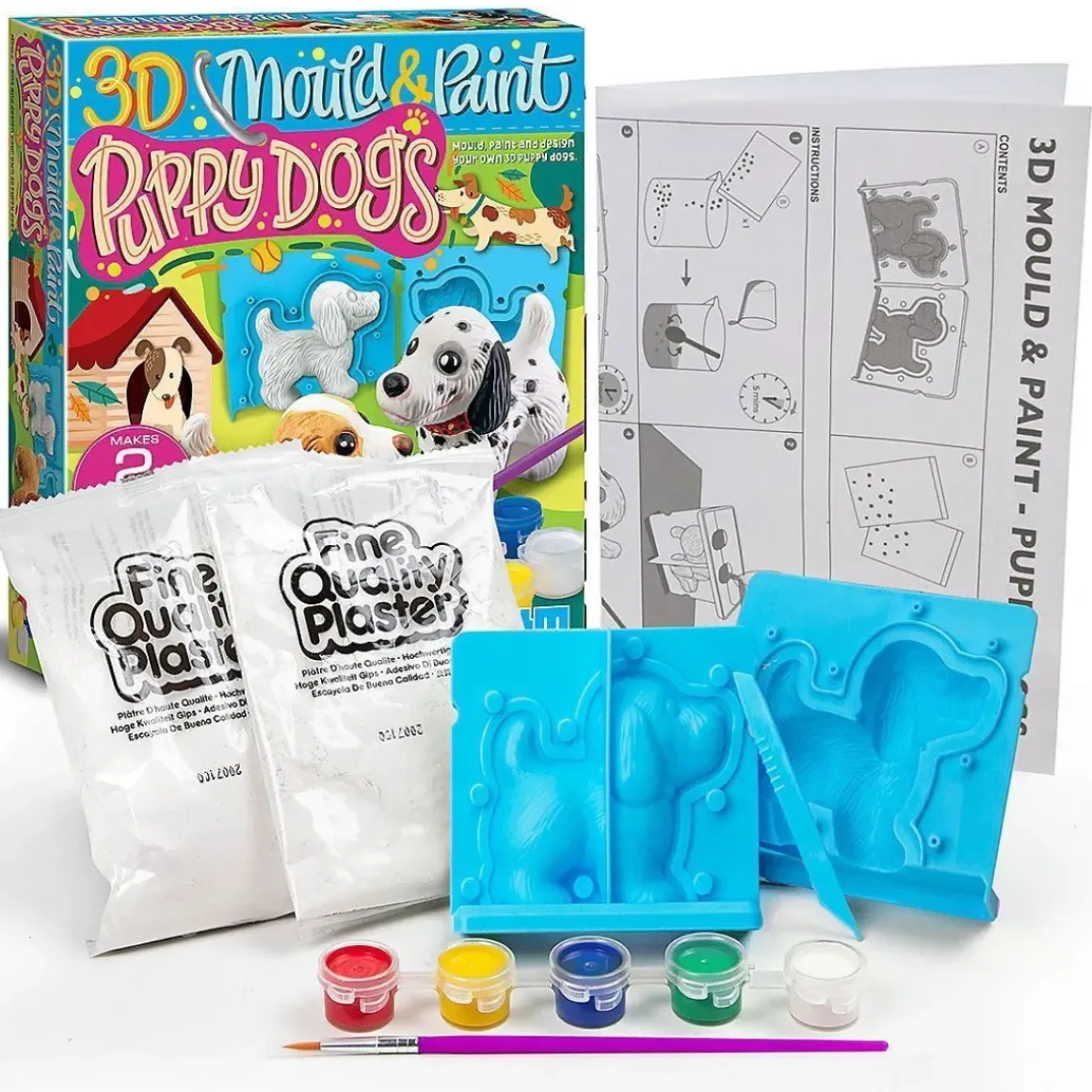 3D Mould & Paint Puppy Dogs