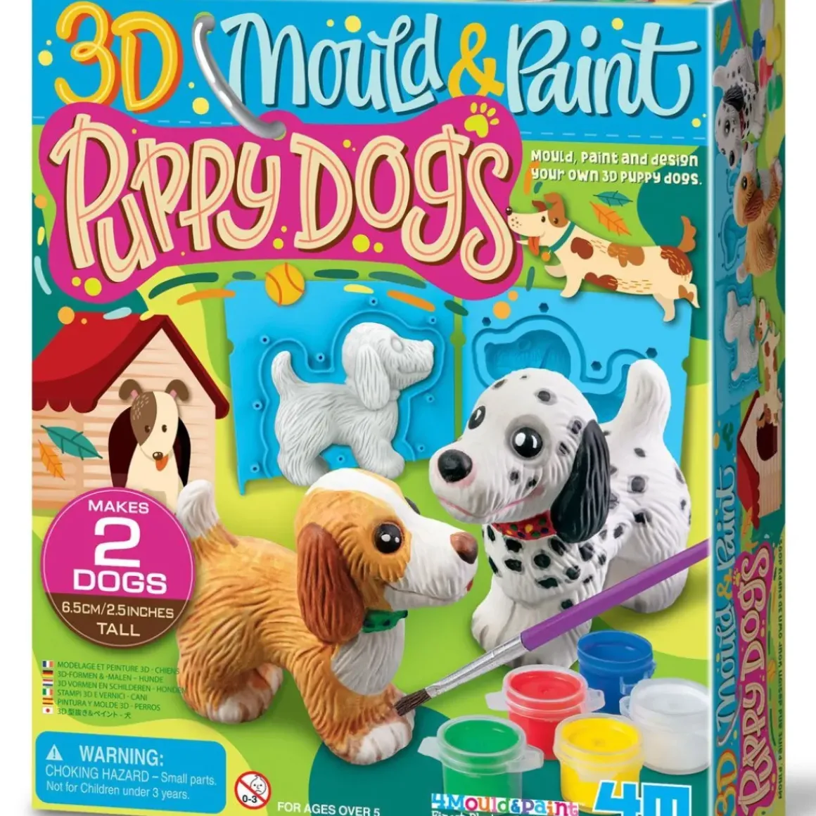 3D Mould & Paint Puppy Dogs