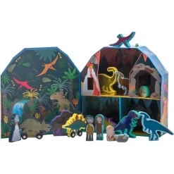Dinosaur Playbox with Wooden Pieces