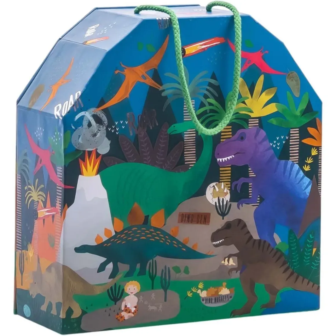 Dinosaur Playbox with Wooden Pieces