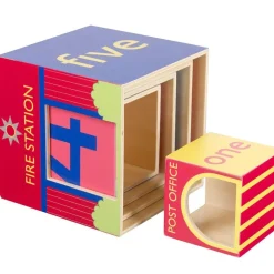 Emergency Services Wooden Stacking Cubes
