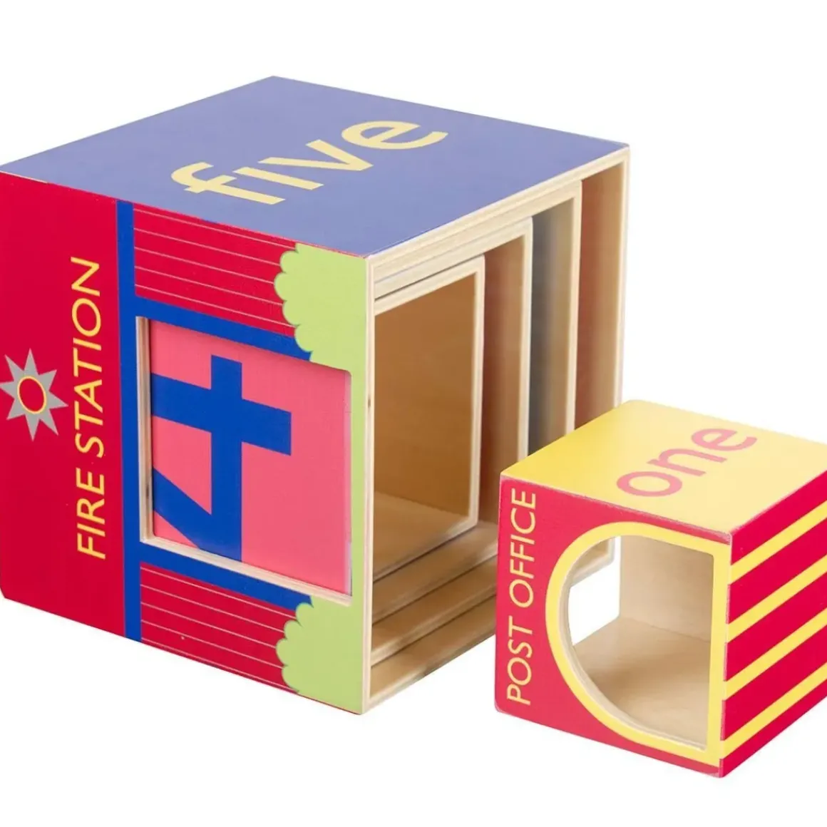 Emergency Services Wooden Stacking Cubes