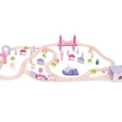 Fairy Town Train Set (75 piece) (Bigjigs Rail BJT023)