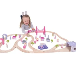 Fairy Town Train Set (75 piece) (Bigjigs Rail BJT023)