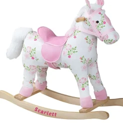 Floral Wooden Rocking Horse