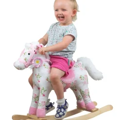 Floral Wooden Rocking Horse