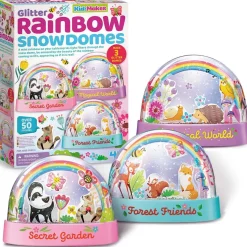 Glitter Rainbow Snow Domes