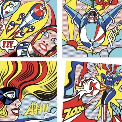 Inpsired by Roy Lichtenstein - Superheroes Art