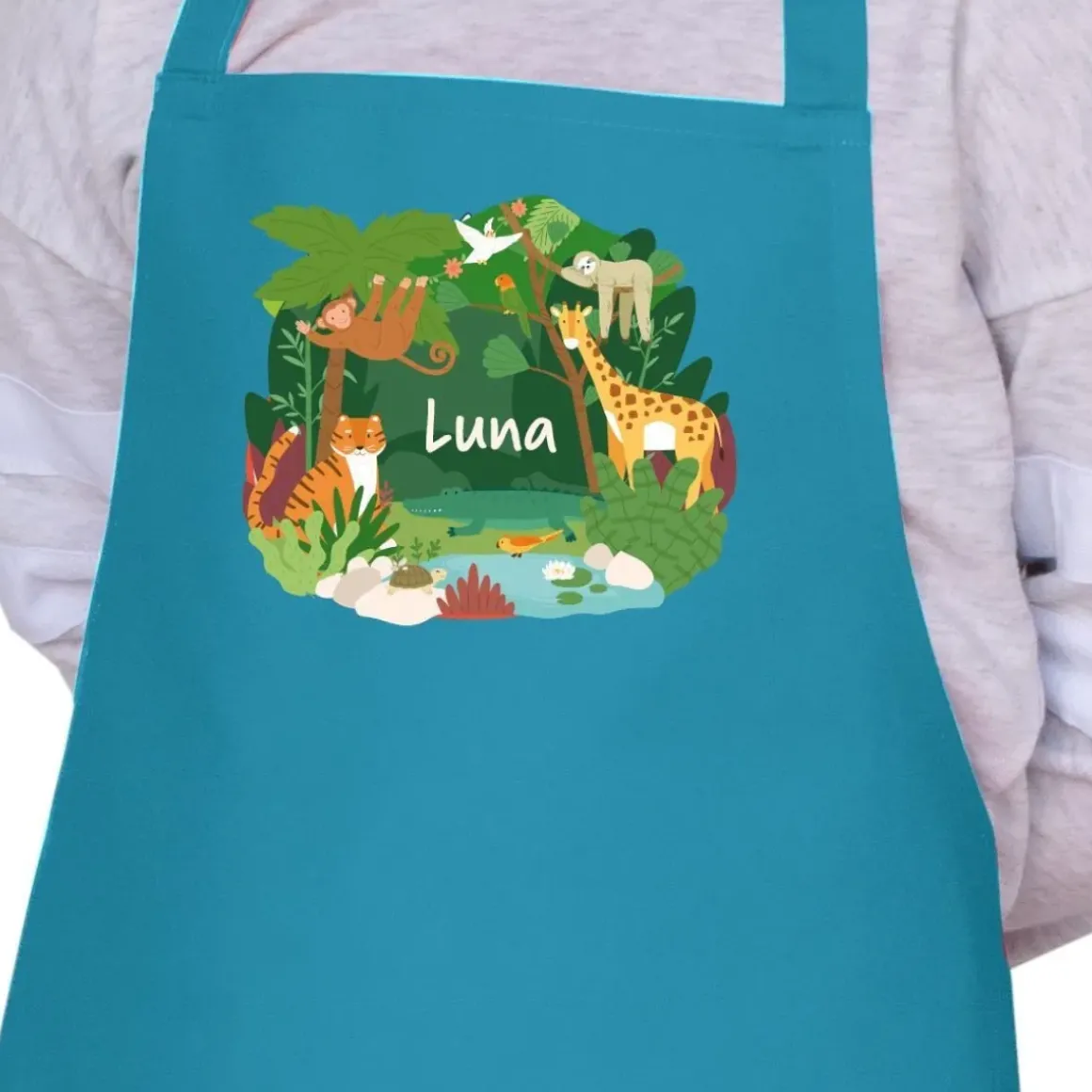 Jungle Safari Personalised Apron - Age 7-10