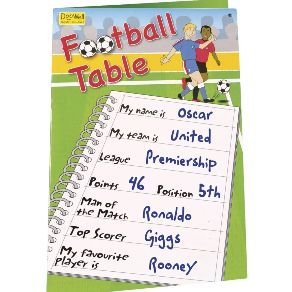 Magnetic Football Chart