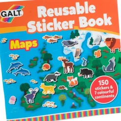 Maps Reusable Sticker Book