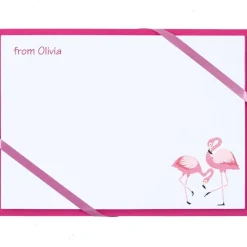 Named Cards - Flamingos