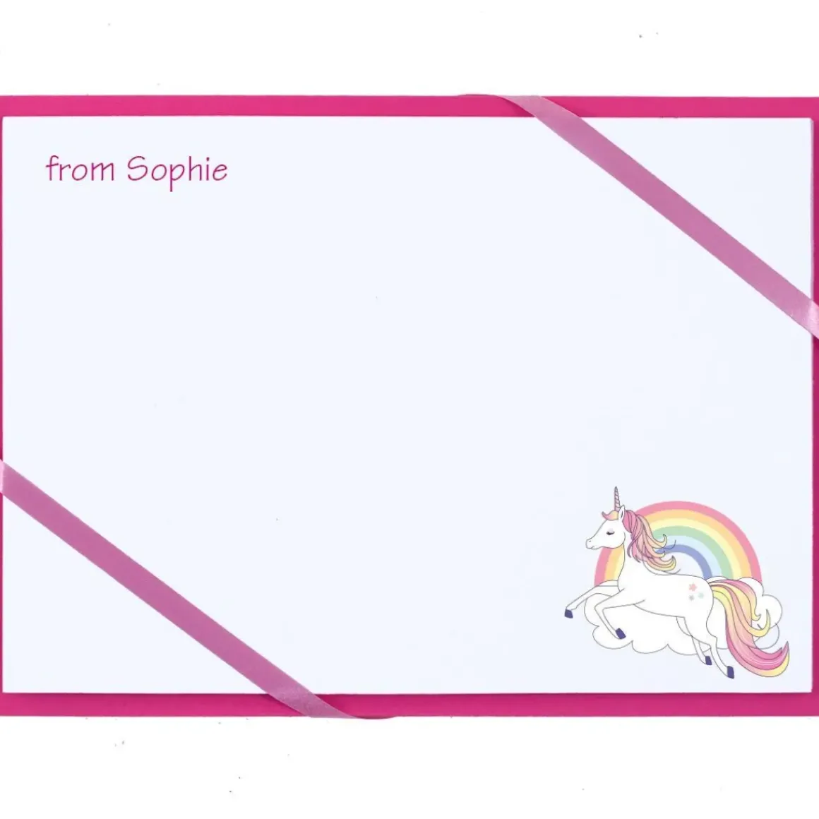 Named Cards - Rainbow Unicorn