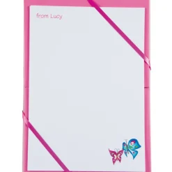 Named Notepaper - Butterfly (Pink)