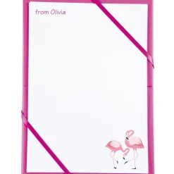 Named Notepaper - Flamingos