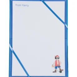 Named Notepaper - Pirate (Blue)