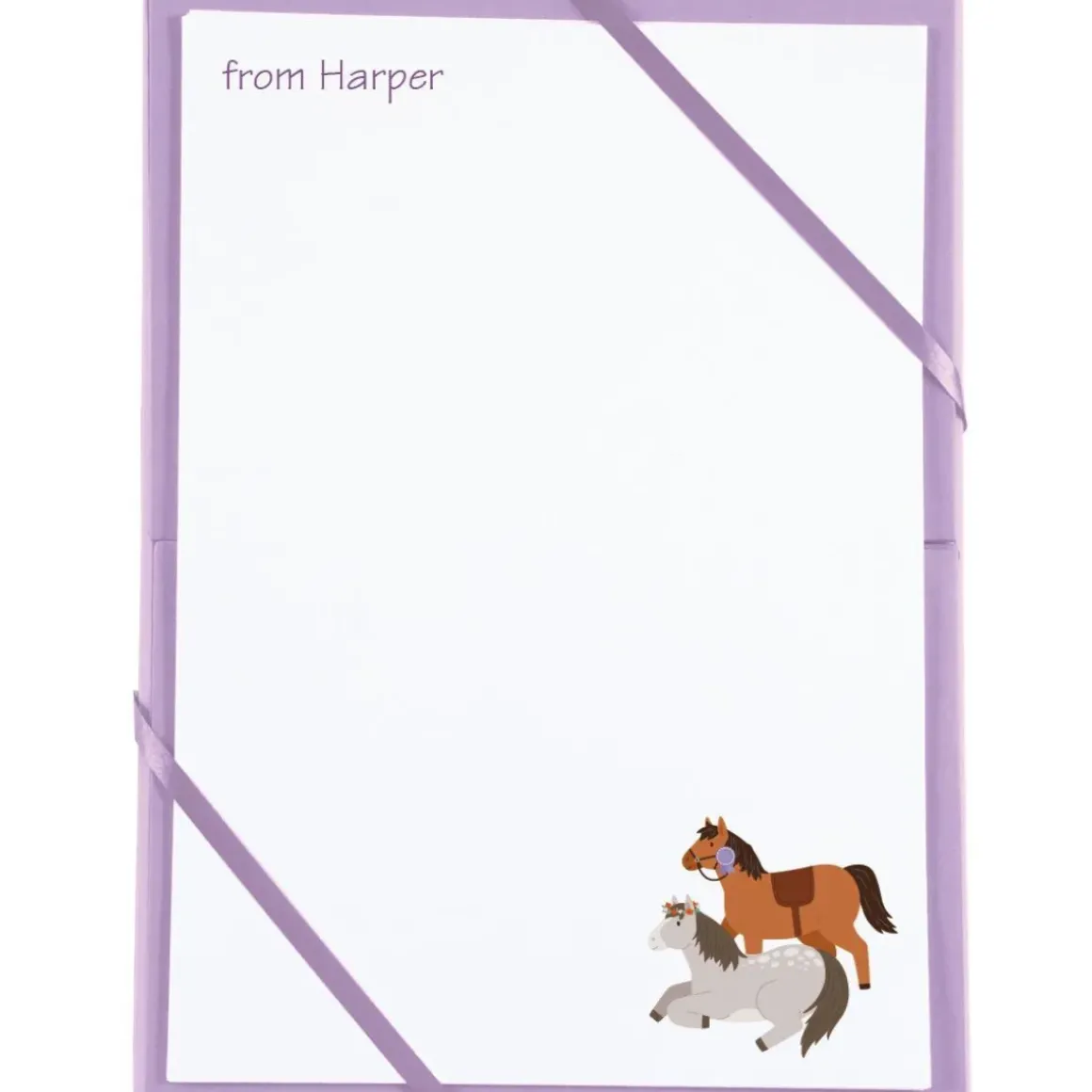 Named Notepaper - Ponies