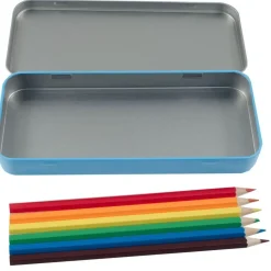 Named Pencil Tin - Blue Bubbles