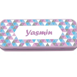 Named Pencil Tin - Pink Geo