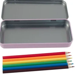 Named Pencil Tin - Pink Geo
