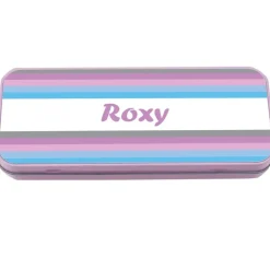 Named Pencil Tin - Pink Stripes