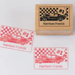Named Rubber Stamp - Crazy Cars