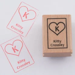 Named Rubber Stamp - Heart