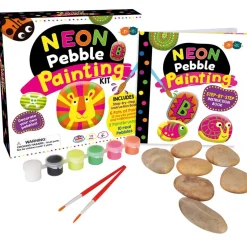 Neon Pebble Painting